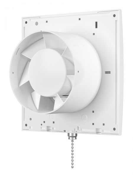 Вентилятор D-100мм, 150х150мм, ERA 4S-02 (с сеткой, с шнуровым выключателем 97 м3/ч)