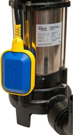 Фекальный насос F-180R (1800Вт, Hmax-15 м, Qmax-400 л/мин, корпус двигателя - чугун)с реж. мех.