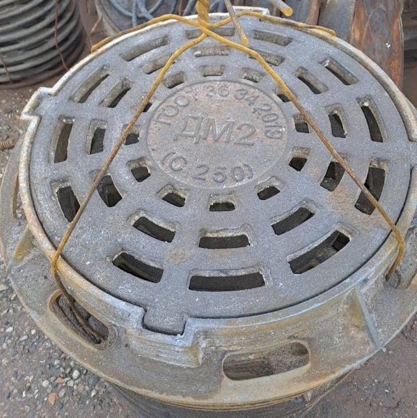 Дождеприемник круглый чугунный ДБ2(ДК-60) (В125), 4-х ушковый