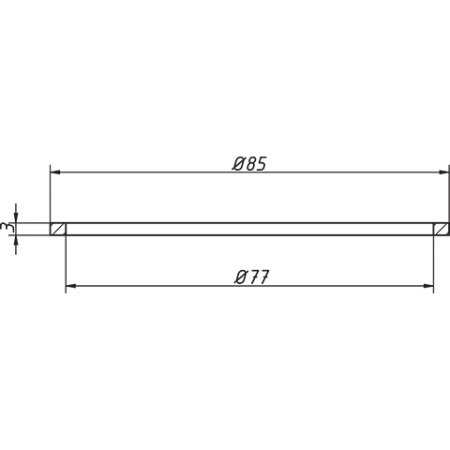 Кольцо уплотнительное (плоское) 85/77 мм, синее (паковка 20шт)