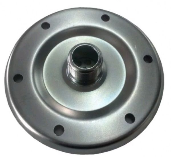 Фланец для гидроаккумуляторов Dм/ц-125мм; штуцер 1"; t-1.5мм; Dнаруж-156; 6 отверстий