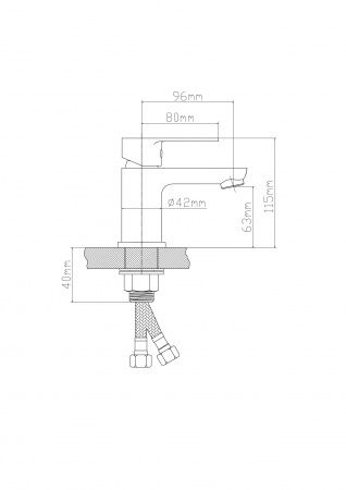 Смеситель BOOU для умыв. однор., низк.изл. B8289-1J