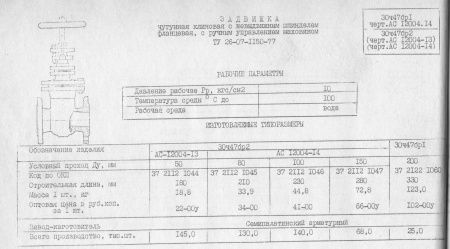 Задвижка 30ч47бр Ду 150
