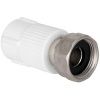 Муфта PPRC комбинированная с накидной гайкой 20х1/2" (металлическая вставка,БЕЛЫЙ) Tebo (40/240)