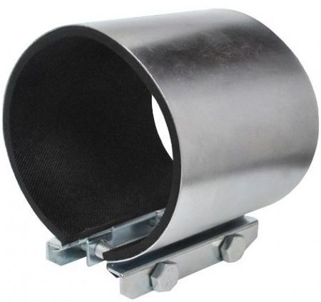 Хомут ремонтный оцинкованный (краб) Ду 25 (1") для труб диаметром 32-35 мм (ширина 70мм)