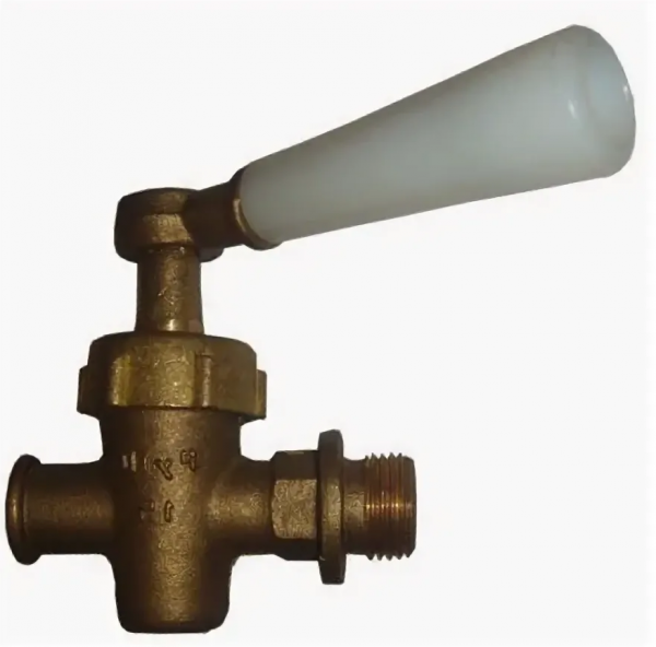 Кран латунный, пробко-спускной 10б9бк1 Ду 20