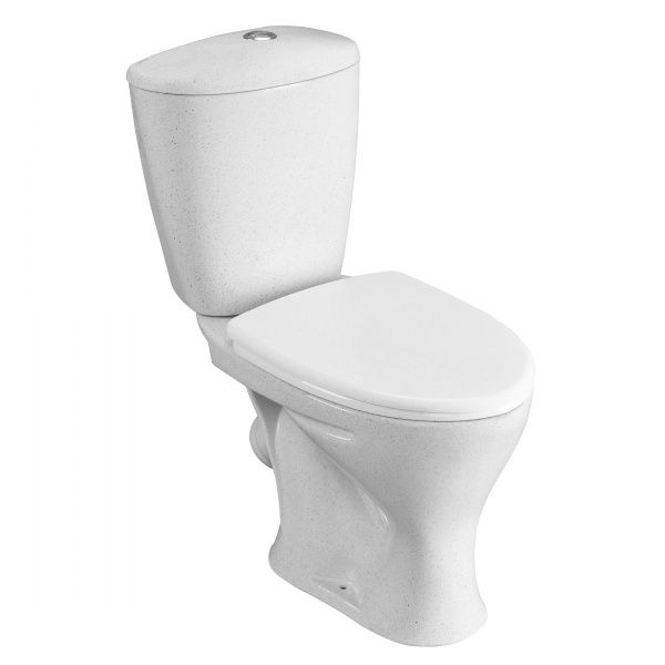 Унитаз "Версия" АНТИВСПЛЕСК, бел.крап, 1 кн.арм., косой выпуск, нижн.подв., сид.полипр.