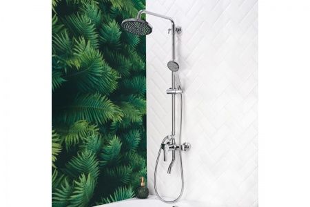 Смеситель для душа одноручный с жесткой стойкой, тропическая лейка, латунь, B7057SB-31