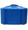 Емкость ПЭ прямоугольная горизонтальная синего цвета SQ 1000л