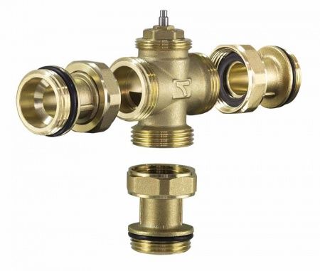 Клапан термостатический с электроприводом TIM НР 1" (Сервопривод "НЗ", 220В, М30*1.5)