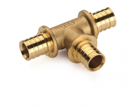 Тройник редукционный 25х3.5-16х2.2-25х3.5 (латунь, аксиальный)