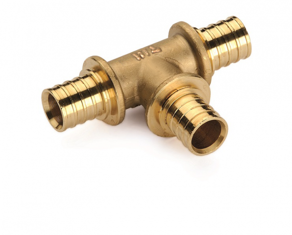 Тройник соединительный 20х2.8 (латунь, аксиальный)