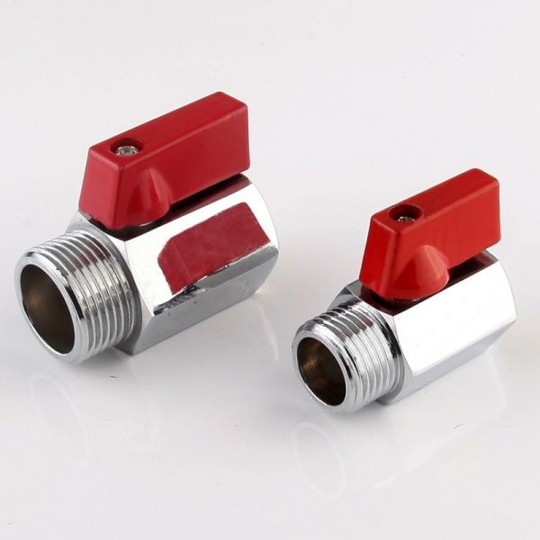 Кран шаровый "МИНИ" Ду 15 (муфта/резьба) красная ручка