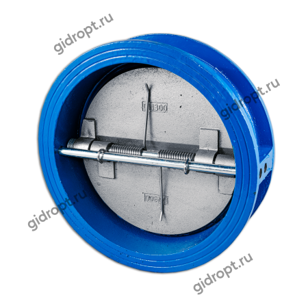 Клапан обратный двухдисковый Ду 300 Р-16 t-120оС, межфланцевый