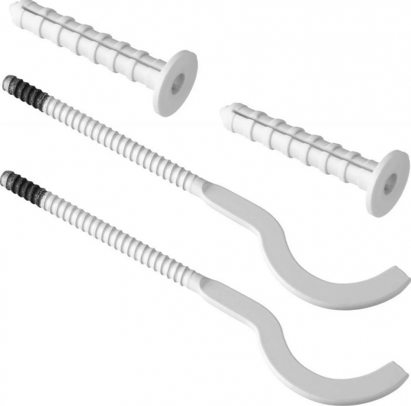 Кронштейн анкерный белый (с крепежом) (пара)   6.5*180mm