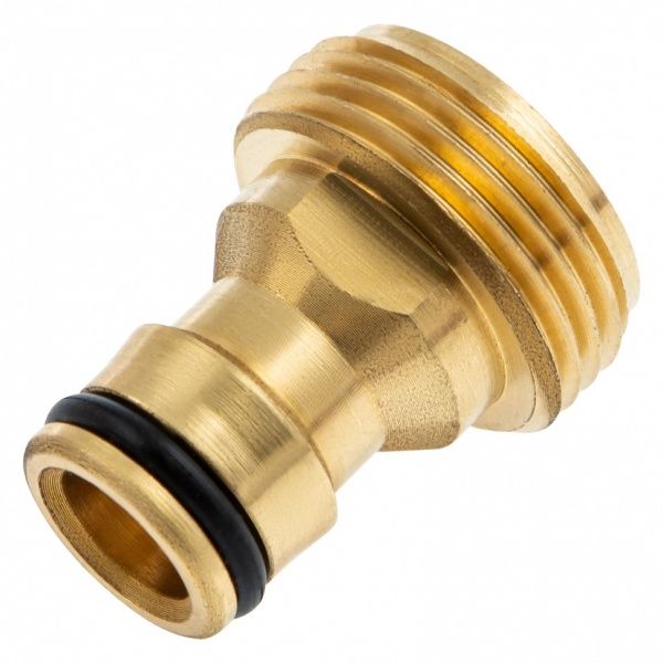 Адаптер (штуцер) ЛАТУННЫЙ на трубу НР 1/2" для быстроразъемного соединения садовых шлангов