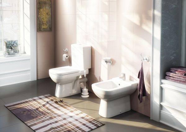 Унитаз "Домино(К)"АНТИФВП.,белый, 2кноп.,прям.вып.,нижн.подв.,сид.дюропласт, микролифт