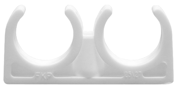Опора двойная 20-23мм (белый) SPK(клипса)