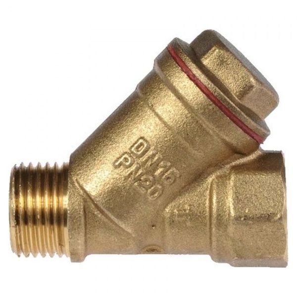 Фильтр косой сетчатый латунный Ду 15 (муфта/резьба)