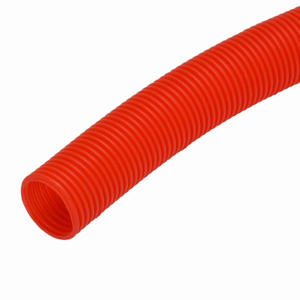 Кожух гофрированный Ду 22, для м/п трубы 16мм, КРАСНЫЙ (бухта 120м)