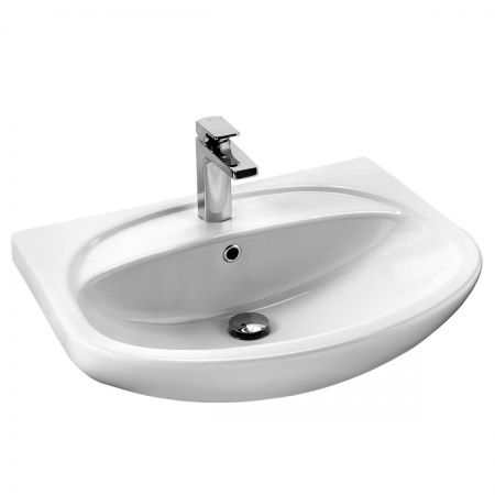 Умывальник мебельный "Стелла 65" с переливом, без комплекта, 1 отверстие, белый