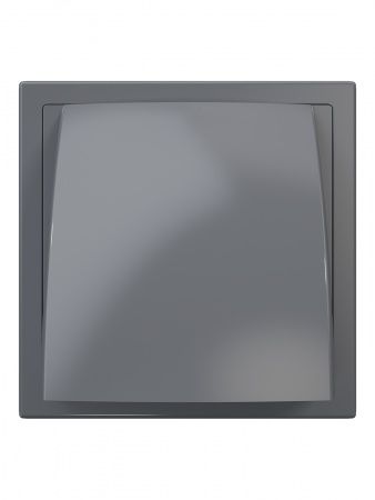 Выход стенной пластиковый D-150/160, 190х190мм, с клапанном (серый)