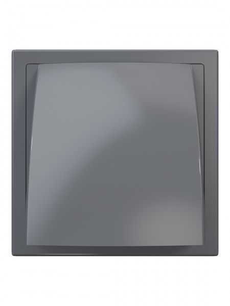 Выход стенной пластиковый D-150/160, 190х190мм, с клапанном (серый)