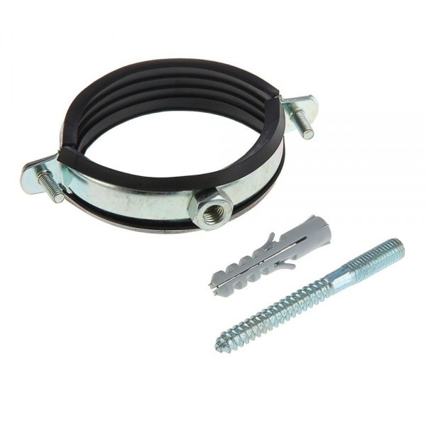 Хомут металлический с крепежом 75-80мм (2 1/2",М10)