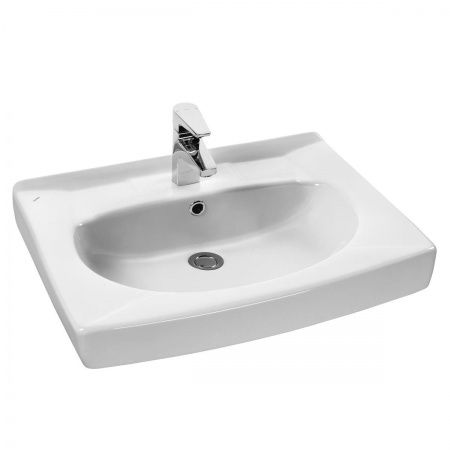 Умывальник "Пилот-60" НАД СТИРАЛЬНОЙ МАШИНОЙ, с переливом, сифон, кронштейны, 1 отверстие, белый