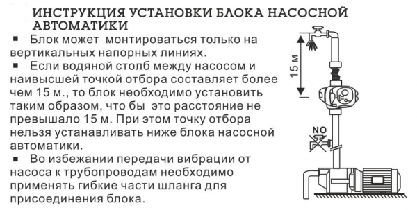 Блок управления насосом TAEN EPC-11A НР1"хНР1" (до 1,1 кВт., вкл. - 1,2 бар, выкл. - 3,0 бар)