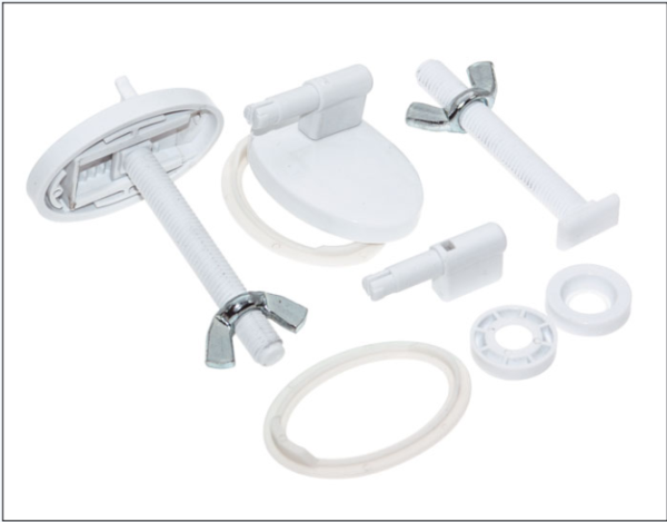 Сиденье белое семейное, ширина 360мм, длина 411-436мм, крепление 160мм (с резин. амортизаторами)