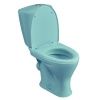 Унитаз "Версия" АНТИВСПЛЕСК, голубой, 1 кн.арм., косой выпуск, нижн.подв., сид.полипр.