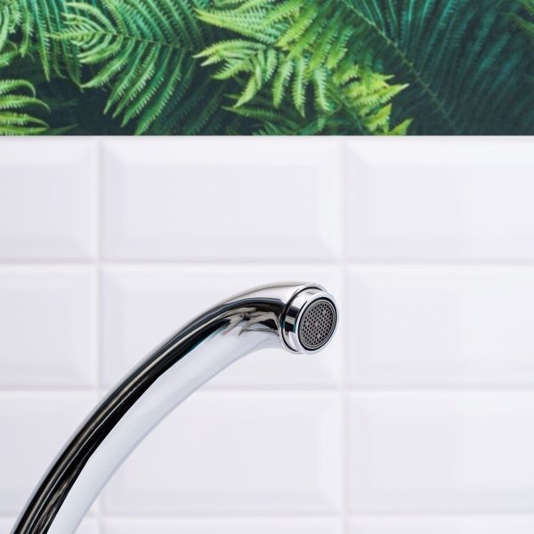 Излив для кухни высокий из нержавеющей стали (аэратор латунный), SS011