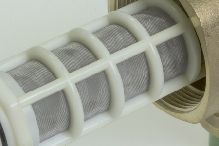 Фильтр с ручнной обратной промывкой 1/2" (прозрачная колба, кран 3/8"+ штуцер, американки, ключ)