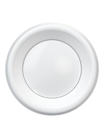 Анемостат пластиковый 100, Dн-145мм, белый, со стопорным кольцом