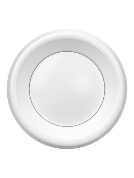 Анемостат пластиковый 100, Dн-145мм, белый, со стопорным кольцом