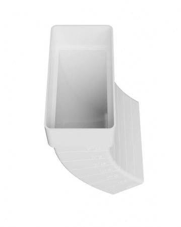 Соединительное УНИВЕРСАЛЬНОЕ колено прямоугольное вертикальное 55*110 мм. пластиковое, белое