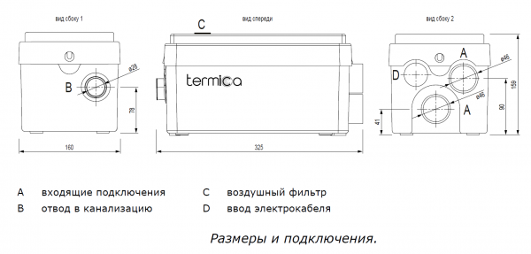Канализационная установка Compact Lift 250 (250 Вт, Qмакс - 80 л/мин; Нмакс - 5 м)