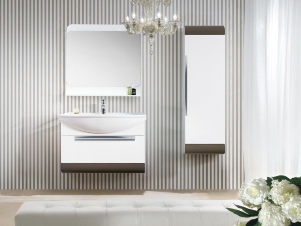 Умывальник мебельный "Стиль-850" с переливом, без комплекта, 1 отверстие, белый