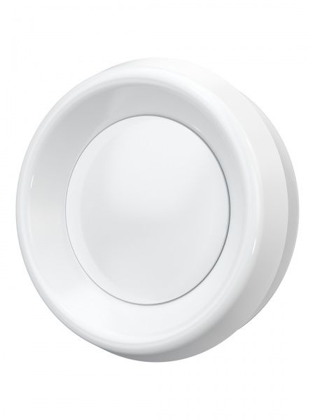 Анемостат пластиковый 100, Dн-145мм, белый, со стопорным кольцом