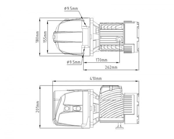 Поверхностный насос JET80 (чугун) (Qmax-3,24 куб.м./час, Hmax-45 м., 600 Вт.)
