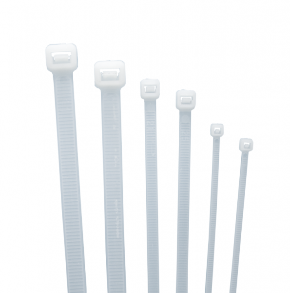 Хомут-стяжка нейлоновая 4,0(3,6)х300мм (белая) уп. 100шт.