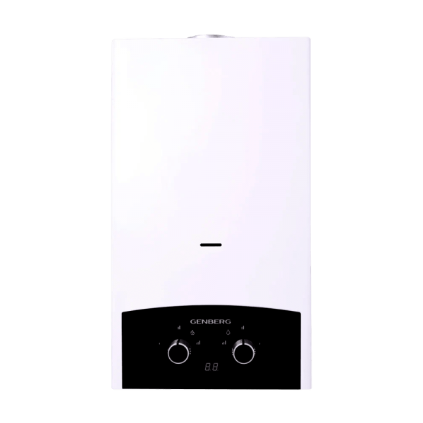 Водонагреватель газовый GENBERG Премиум 310.01 Черная накладка, 10 л/мин, 20 кВт