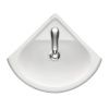 Умывальник угловой "Радиан" без перелива, без комплекта, 1 отверстие, белый