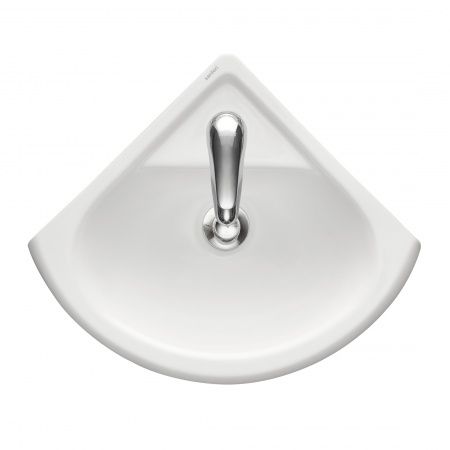 Умывальник угловой "Радиан" без перелива, без комплекта, 1 отверстие, белый