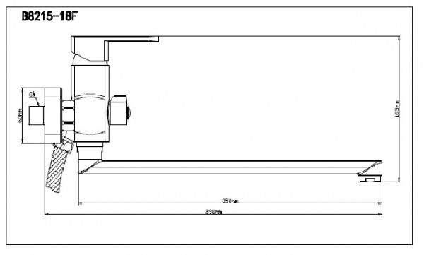 Смеситель BOOU для ван. однор., B8215-18F длин. изл.