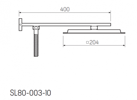 Лейка (Зонт), монтаж к стене, со шлангом, хром, латунь  SL80-003-10
