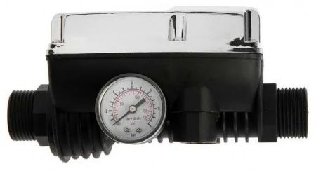 Блок автоматики с манометром TIM "компактный" PS-01D (диапазон настройки 1-3 бар) с манометром