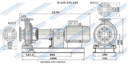 Насос (агрегатированный) К 125-125-125а-с  (11х3000)