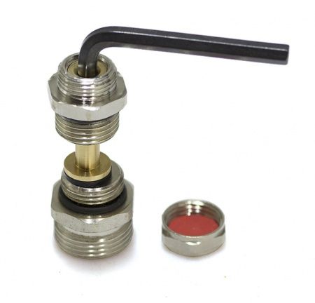 Клапан регулировочный на обратном контуре коллектора (под шестигранник), 1/2" - 3/4" НР "Евроконус"